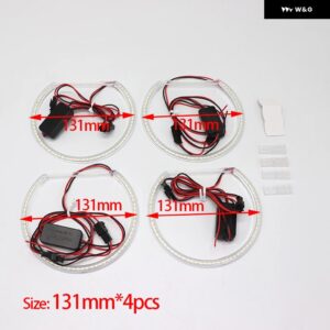 ホワイトリング SMD ライト LED エンジェルアイキット BMW 3 5 7シリーズ E36 E46 E39 E38 730IL 735I 320I 540I カー スタイリング 131MM 146MM - White 4pcs 131mm