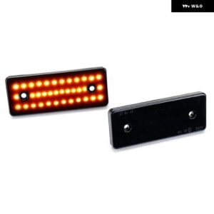 ベンツ スプリンター 1995-2006 VW LT 1996-2006 ダッジ スプリンター 2500/3500 2001-2006 LED サイドマーカーランプ アンバー ライト - Smoked Lens