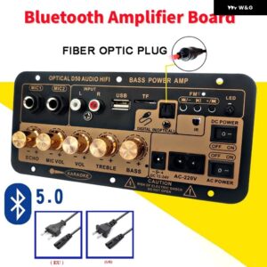 12V-24V 110V/220V オーディオ BLUETOOTH アンプボード 光サブウーファー付き オーディオ アンプ ホームカー - US Plug