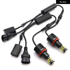 エンジェルアイズ 120W H8 スーパーホワイト 6000K リングLEDライト BMW 2008-2011 Xシリーズ E71 X6 X6M LCI以前 超高輝度 - 2pc white color