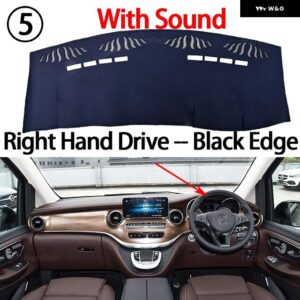 メルセデス ベンツ V クラス W447 プレフェイスリフト 2016-2023 車用 ダッシュボード カバー 光を避ける パッド 計器盤カバー マット カーペット - RHD Black with Sound