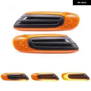 MINI COOPER F55 F56 F57 2014-2017 クリアイエロースモークレンズ LEDサイドマーカーランプ フェンダーウィンカー ダイナミック アンバー ライト - Yellow Dynamic Amber