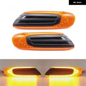 MINI COOPER F55 F56 F57 2014-2017 クリアイエロースモークレンズ LEDサイドマーカーランプ フェンダーウィンカー ダイナミック アンバー ライト - Yellow Normal Amber