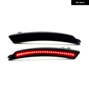MINI COOPER R55 R56 R57 R58 R59 R60 R61 スモークレンズ LED サイドマーカーランプ アンバー フロント レッド リアサイドフェンダーライト - Red Rear