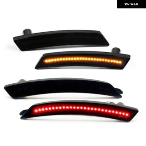 MINI COOPER R55 R56 R57 R58 R59 R60 R61 スモークレンズ LED サイドマーカーランプ アンバー フロント レッド リアサイドフェンダーライト - Amber Front Red Rear