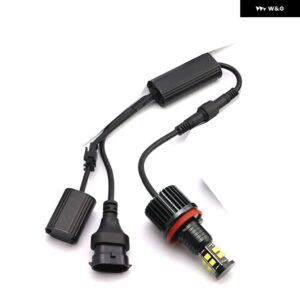 エンジェルアイズ 120W H8 スーパーホワイト 6000K リングLEDライト BMW 2008-2010 5シリーズ E60 LCI 超高輝度 - 1pc White Color