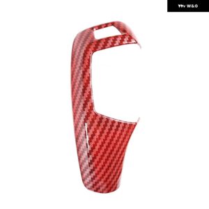 RHD カーボン カー ギア シフト パネル フレーム ギアノブカバー ヘッド トリム BMW 3 4 5 6シリーズ F20-F23 F30-F36 F10 F18 X3 X4 X5 X6 - red