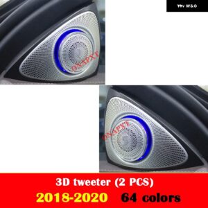 メルセデスベンツ S クラス W222 S320 S350 S400 S450 S500 車用 LED エアベント 3D ツイーター 天井 スピーカー アンビエントライト ノズルランプ - Set 8