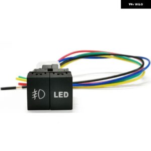 日産 X-TRAIL 2023 アクセサリー 車用デュアルキースイッチ LED DRL フォグランプ パワーLEDスポットライトスイッチ ボタン - Front fog lamp LED