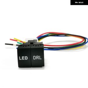 日産 X-TRAIL 2023 アクセサリー 車用デュアルキースイッチ LED DRL フォグランプ パワーLEDスポットライトスイッチ ボタン - led drl