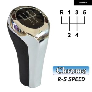 BMW 1 3 5 6シリーズ E30 E32 E34 E36 E38 E39 E46 E53 E60 E63 E83 E84 E90 E91 車 5 6速レザーギアスティック シフト ノブ - Chrome-5