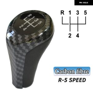 BMW 1 3 5 6シリーズ E30 E32 E34 E36 E38 E39 E46 E53 E60 E63 E83 E84 E90 E91 車 5 6速レザーギアスティック シフト ノブ - carbon-5