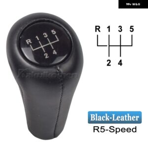 BMW 1 3 5 6シリーズ E30 E32 E34 E36 E38 E39 E46 E53 E60 E63 E83 E84 E90 E91 車 5 6速レザーギアスティック シフト ノブ - Leather-5