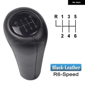 BMW 1 3 5 6シリーズ E30 E32 E34 E36 E38 E39 E46 E53 E60 E63 E83 E84 E90 E91 車 5 6速レザーギアスティック シフト ノブ - Leather-6