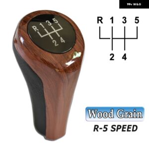 BMW 1 3 5 6シリーズ E30 E32 E34 E36 E38 E39 E46 E53 E60 E63 E83 E84 E90 E91 車 5 6速レザーギアスティック シフト ノブ - wood-5