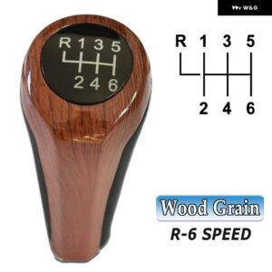 BMW 1 3 5 6シリーズ E30 E32 E34 E36 E38 E39 E46 E53 E60 E63 E83 E84 E90 E91 車 5 6速レザーギアスティック シフト ノブ - wood-6