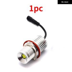 90W CANバス LED エンジェルアイズ マーカーライト バルブ BMW X5シリーズ E53 3.0I 4.4I 4.6IS 4.8IS M54 M62 N62 2000-2006 - 1pc White Color