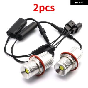 90W CANバス LED エンジェルアイズ マーカーライト バルブ BMW X5シリーズ E53 3.0I 4.4I 4.6IS 4.8IS M54 M62 N62 2000-2006 - 2pcs White Color