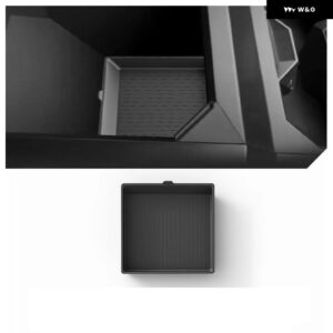 車ピックアップセンター コンソール アームレスト ボックス 収納 滑り止め パッド TESLA CYBERTRUCK 2024内装 カスタム アクセサリー - black