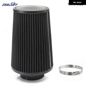 パフォーマンスエア フィルター 76MM 240MM高 コールドエアインテークエア フィルター TK-AF002G - black