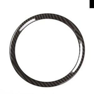 ABSカーボン ステアリングホイール センターリング トリム ジャガー F-TYPE X152 2013-2024 ステアリングホイール センターカバー アクセサリー - Dry Carbon