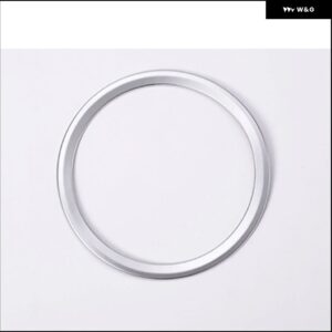 ABSカーボン ステアリングホイール センターリング トリム ジャガー F-TYPE X152 2013-2024 ステアリングホイール センターカバー アクセサリー - ABS Silver