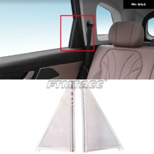 車ドア オーディオ スピーカー カバー A/Cピラー ツイーターホーンカバー リアドア パネル スピーカー ステッカー CHERY TIGGO 9 2025 - C Pillar Silvery