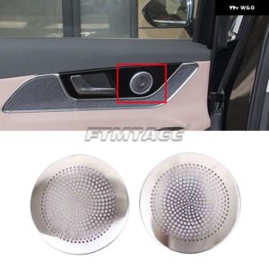 車ドア オーディオ スピーカー カバー A/Cピラー ツイーターホーンカバー リアドア パネル スピーカー ステッカー CHERY TIGGO 9 2025 - Rear Door Silvery3