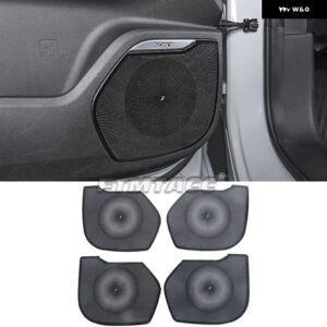 車ドア オーディオ スピーカー カバー A/Cピラー ツイーターホーンカバー リアドア パネル スピーカー ステッカー CHERY TIGGO 9 2025 - Door Panel Black