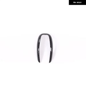 ABSカーボン スタイル 車内装ギア シフター ノブ フレーム カバー トリム アルファロメオ ステルヴィオジュリア2017-2019 インテリア アクセサリー - ABS Carbon Style