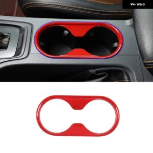 ABSカーボン センター コントロール ウォーターカップ ホルダー フレーム カバー トリム カラー フォード レンジャー 2015 - 21 - red