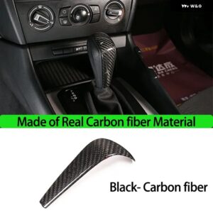 カーボンルック インテリア ギア シフト ノブヘッドカバー 装飾 トリム BMW 3 5シリーズX3 X5 E60 E61 E90 E83 E53 E87 E92 - Dry Carbon Fiber