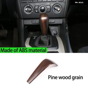 カーボンルック インテリア ギア シフト ノブヘッドカバー 装飾 トリム BMW 3 5シリーズX3 X5 E60 E61 E90 E83 E53 E87 E92 - Pine Wood Grain
