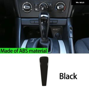 カーボンルック インテリア ギア シフト ノブヘッドカバー 装飾 トリム BMW 3 5シリーズX3 X5 E60 E61 E90 E83 E53 E87 E92 - black