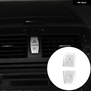 合金 車用 ヘッドライト スイッチシートヒーター ボタン ステッカー BMW X3 E83 2006-2010 エアコン ボタン パッチキット アクセサリー - SA2