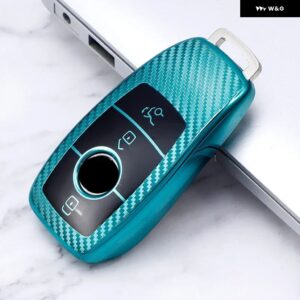 メルセデスベンツ A C E S G GLS クラス W177 W205 W213 W222 G63 X167 車用スマートキーケース カバー バッグ フォブ シェル - green case