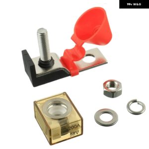 50A-300A 58V M8 ボートターミナル マウント ヒューズブロックキット リングヒューズ マリンバッテリーターミナル ホルダー 点火 トラック RV - 200A
