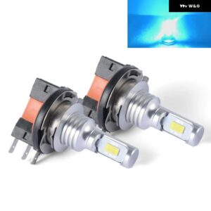 H15 フォグランプ LED 電球 2個 車用 ヘッドライト ハイビーム デイランニング用 ランニングライト 12V 6000K 3570 CSP ホワイト オートランプ - H15 Ice Blue