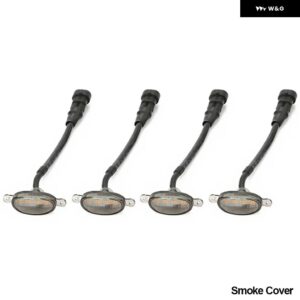 5個 LED グリル ライト 車用LEDフロント グリル ライト ライト イーグルアイランプ 車両 オフロード トランク SUV トヨタ タコマ 12V-24V - 5Pcs Smoke Cover