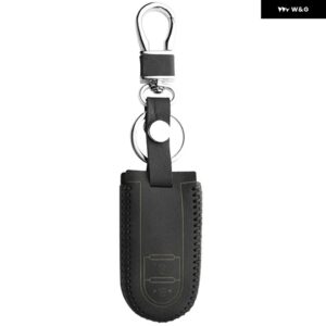 車用キーカバー トヨタ ラッシュ ダイハツ タント LA600S LA800S LA610S プロドゥア スマートキーケース 2 ボタン キー チェーン キーバッグ - black