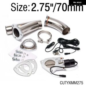 HUBスポーツ 2インチ/2.25インチ/2.5インチ/2.75インチ/3インチ/3.5インチ 汎用 電動排気キャットバックダウン パイプ カットアウト バルブ スイッチ コント - CUTYXMM275