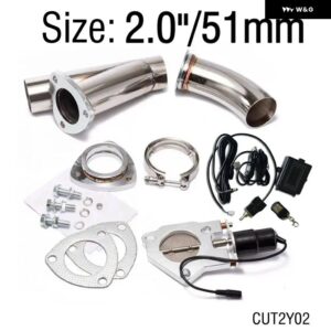 HUBスポーツ 2インチ/2.25インチ/2.5インチ/2.75インチ/3インチ/3.5インチ 汎用 電動排気キャットバックダウン パイプ カットアウト バルブ スイッチ コント - CUT2Y02