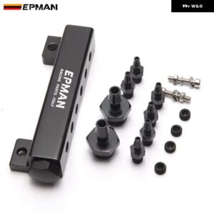 6ポートバキューム マニホールド キット シルバー ブラック レッド ブルー HU-01SYG - black