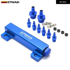 6ポートバキューム マニホールド キット シルバー ブラック レッド ブルー HU-01SYG - Blue