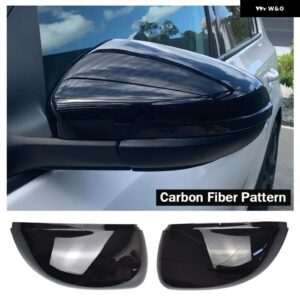 サイドバックミラー キャップカバー フォルクスワーゲン VW ゴルフ 6 GTI MK6 2009-2014 ドアウィングミラー カバー トリム トリム ホルダー - Glossy Black