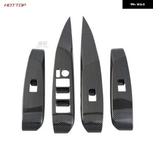 トヨタ カムリ 2024 カーボン インテリア シフト フレーム ガラス スイッチ パネル ハンドル シフト ヘッド - 2 Left hand driving