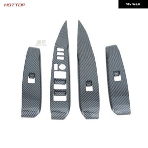 トヨタ カムリ 2024 カーボン インテリア シフト フレーム ガラス スイッチ パネル ハンドル シフト ヘッド - 3 Left hand driving