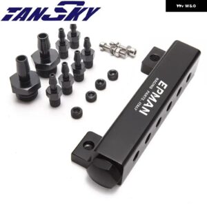 真空 マニホールド キット ターボブーストインテーク マニホールド 1/8インチ NPT 6ポート SAAB TK-01SYG - black