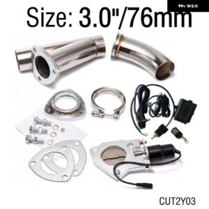 2インチ/2.25インチ/2.5インチ/2.75インチ/3インチ/3.5インチ排気カットアウト電動ダンプY パイプ キャットバックキャットバックターボバイパススイッチ コ - CUT2Y03