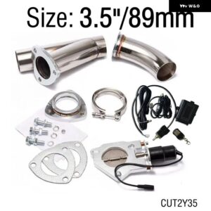 2インチ/2.25インチ/2.5インチ/2.75インチ/3インチ/3.5インチ排気カットアウト電動ダンプY パイプ キャットバックキャットバックターボバイパススイッチ コ - CUT2Y35